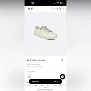 AUTH Christian Dior Walk-In-Dior Sneakers